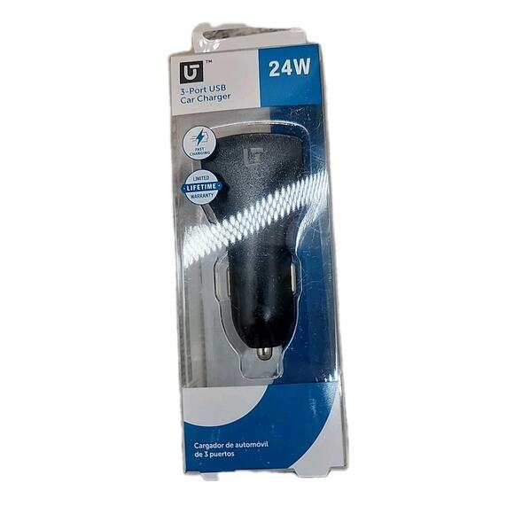 Utilitech #5061800 24W 3-Port Car Charger [89] - Picture 1 of 9